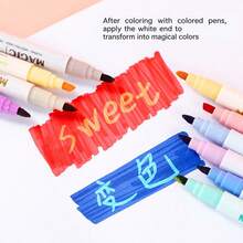 6-12 Colors Student Eye-Protecting Double-Headed Fluorescent Highlighter Pens & DIY Holiday Cards, Easy To Write, Vibrant Colors, Back To School Essential Highlighter Set - Sets - View 6