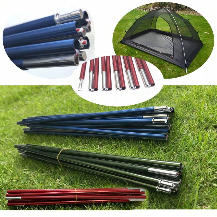 1pc 8.5mm Aluminum Alloy Tent Pole Replacement, 360cm/370cm, Camping Tent Pole, Tent Support Rod