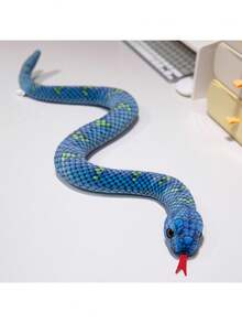 19.69英寸仿真蟒蛇毛绒玩具，蛇形抱枕玩偶，多种颜色可选，适合女性——趣味恶搞礼物，万圣节、情人节、儿童节节日礼物、派对礼品 - 彩色 - 查看 12