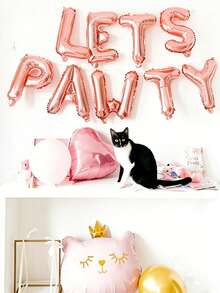 10件装汪汪气球派对套装，包含16英寸玫瑰金字母气球、狗骨头气球，适合狗狗生日派对、宠物主题派对、狗狗欢乐时光。 - 彩色 - 查看 1