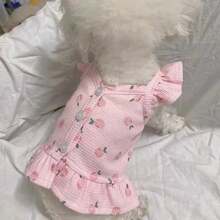宠物公主款小型犬服装 婚纱公主裙 春夏柔软甜美飞袖裙装宠物服装 - 彩色 - 查看 5
