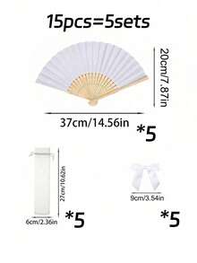 3/15/30pcs Elegant White Folding Fan Set, Includes Bows And Gift Bags, Bridal Bamboo Handheld Folding Fans, Bachelorette Party Wedding Bride Gift Decoration, Bridesmaid Bamboo Handheld Folding Fans, Bachelorette Party Photo Props, Bridesmaid Gifts And Wedding Decoration, Perfect Wedding Gift, Wedding Decoration, Very Suitable For Parties And Events, Perfect Summer Accessory, Women's Folding Fan - Multicolor - View 17