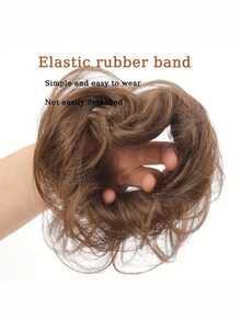 3-Inch Artificial Hair Bun Elastic Rubber Band Fake Hair Bun Camped On The Hair Tail To Extend The Hair Bun Hair Piece Ponytail Suitable For Women - Multicolor - View 4