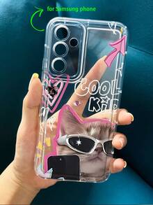 酷炫时尚猫咪印花透明手机壳，兼容 13/11/17/17 Pro/16/14/15/15 Pro/15 Plus/15 Pro Max/7 Plus/8 Plus/X/Xs Max/Xr/11 Pro/12 Pro/13 Pro/14 Pro/12 Mini/13 Mini/11 Pro Max/12 Pro Max/13 Pro Max/14 Pro Max/14 Plus/17 Pro Max/17 Air/6/6s Plus/7/8/16 Pro/16 Plus/16 Pro Max/SE2/17 Pro Max 和三星 Galaxy A54/A14/A12/A13/A15/A32/A33/A24/A52S/S20/S21/S22/S23/S24/S23 Plus/S24 Ultra/S25/A15/A33/A23。 - 彩色 - 查看 4