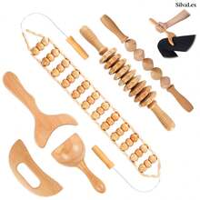 SilvaLex Wooden Massage Tool, Full Body Massager, Hand Massager, Leg Massager, Shoulder Massager, Shoulder & Neck Massage Tool, Facial Massage Tool, Back Massager, Waist Massager, Full Body Muscle Massage - Apricot - View 2
