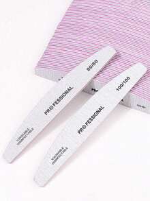 15片/20片半月形专业指甲锉，配100/180目、180/240目指甲锉条 - 彩色 - 查看 3