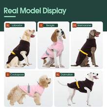 1pc 5-In-1 Multifunctional Dog Fleece Sweater, Pullover Dog Sweater With Leash Hole, Dog Jacket With Reflective Strips, Anti-Anxiety Vest, Suitable For Chihuahua, Yorkshire Terrier, Great Dane, St. Bernard And Other Small, Medium And Large Dog Breeds - Pink - View 9
