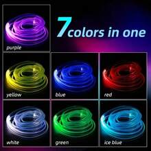 Car Interior LED Light Strip, RGB USB Powered LED Light Kit, Fiber Optic Light Strip, Music Sync Rhythm Applicable For Car Doors, Center Console And Dashboard - A - View 4