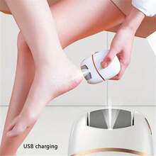 SOKANY Electric Foot Callus Remover, USB 400mAh, 2-Speed, LED Light, Detachable Head, Suitable For Thick Skin, Portable, ≤36V, Easy To Use - White - View 4