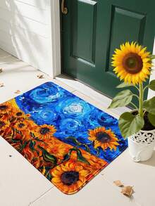 1 szt. Klasyczny prostokątny dywan dekoracyjny z imitacji kaszmiru, z białą podstawą, miękki i wygodny materiał, odporny na blaknięcie po wielokrotnym praniu, składany bez zagnieceń, odpowiedni do salonu, sypialni i innych pomieszczeń - B - Zobacz 2