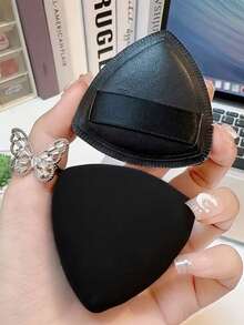 2Pcs Super Soft Dry And Wet Dual-Purpose Blush Foundation Liquid Makeup Cushion Triangular Sponge - Multicolor - View 7