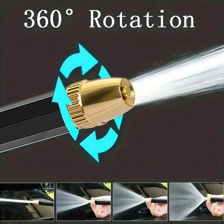 1支通用高压洗车水枪，1套高压强力洗车工具，家用/汽车清洁小工具，方便冲洗车辆污垢，高压清洗机 - 高壓水槍 - 查看 2