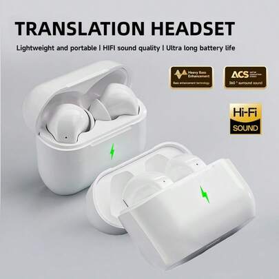  New Senyang New Style True Wireless In-Ear TWS Couples Fasion Headphone Bluetooth AI Translation Earpods Mini Couples Earbuds Music Earplug Gaming TWS HIFI Bass Stereo ENC HD Calling Earphones For Android Compatible With IPhone Cellphone Sports Earpieces Smart Headsets For Valentine's Day Gift