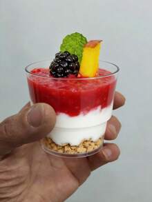 5/50pcs 5 Oz Dessert Cups With Spoons ,Tiramisu Cup Shooting Dessert Cup Clear Plastic Parfait Cups Round Appetizer Cups Fruit, Pudding, Mousse, Ice Cream, Party, Wedding, Valentine's Day New Year (An Additional 5 Spoons) - Transparent - View 15