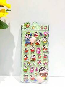 蜡笔小新动漫可爱趣味厚软捏解冻贴纸卡通玩具独角兽动物 - 彩色 - 查看 8