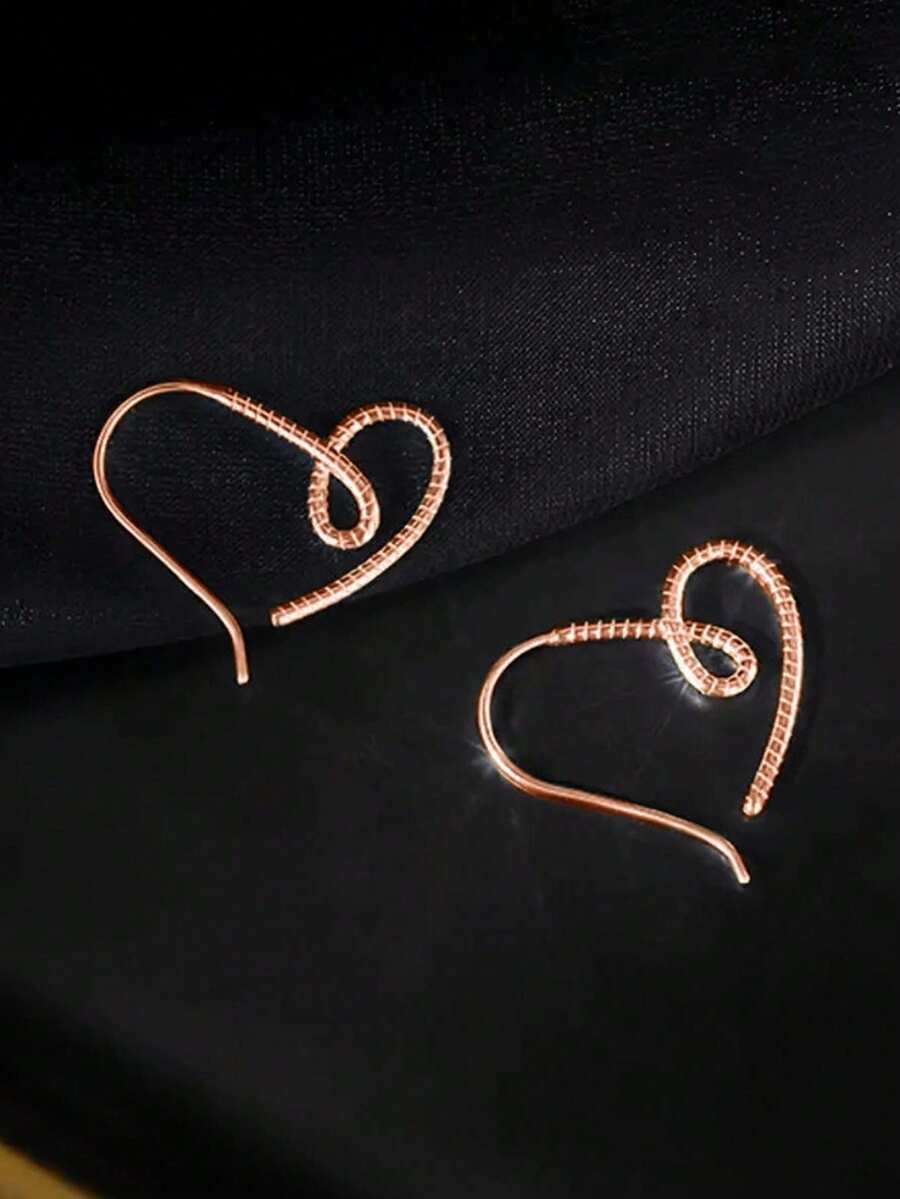 1 件精美水滴耳环，适合女性佩戴，可用于婚礼、订婚、周年纪念、派对、情人节等场合。 - 玫瑰金 - 查看 1