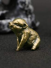 Antique Bronze Vintage Wealth-Attracting Pig Figurine - Retro Zodiac Pig Bronze Ornament Craft, Suitable For Personal Collection, Best Gift - Brass Pig - View 4