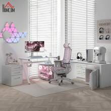 Rolling Filing Cabinet/Office Storage Container With 3 Drawers, Steel, White, 39x48x59cm - White - View 5