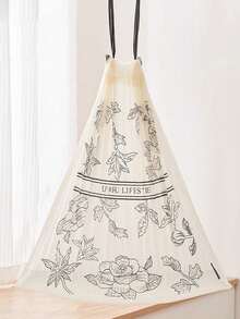 1pc Tear-Resistant Garbage Bag With Drawstring, Thick Plastic Trash Bag With Self-Sealing, Suitable For Kitchen, Living Room, Bathroom, Multi-Purpose Waste Bag - Multicolor - View 8