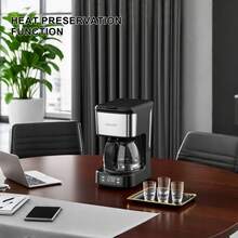 SOKANY 04044 咖啡/茶飲機，650W，750ml，LED，一鍵操作，金屬機身，附湯匙/壺/濾網，適用於咖啡/茶，居家/辦公室，咖啡愛好者的選擇 - 查看 8