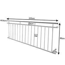 Balustrady balkonowe ze stali nierdzewnej francuskiej, balustrady tarasowe, balustrady, kraty balkonowe do użytku zewnętrznego, kraty okienne - 225*90 cm - Zobacz 2