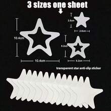 防滑浴缸贴纸，12片装，安全浴室浴缸淋浴踏板粘性贴纸，防滑浴室胶带，带优质刮板，浴室配件 - 五角星-12片 - 查看 12