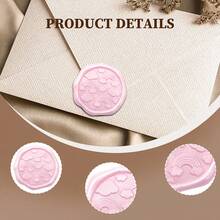 30张可爱云朵彩虹图案蜡封贴纸，自粘信封封口贴纸，适用于婚礼、派对、生日、圣诞节 - 粉色 - TD423 - 查看 6