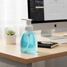 250ml PET Plastic Foam Pump Bottle Transparent Hand Soap Dispenser For Home Office Use - White - View 7