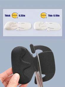 No-Paste Heel Grip Shoe Size Reducer For Sneakers And Loafers, Anti-Slip Anti-Chafing Heel Pad, Half-Size Insole For Shoe Size Adjustment - Thin 5mm - View 2