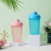 400毫升便携式奶昔摇摇杯，健身补剂蛋白粉杯 - 彩色 - 查看 3