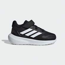 Adidas 婴儿/幼儿男童 RUNFALCON 5 EL I 跑步鞋，IE8598 - 黑與白 - 查看 6