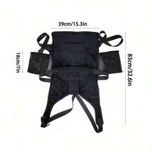 Airplane Bed, Adjustable Plush Seat Extender, Essential Portable Sleeping Rest - 黑色 - 查看 2