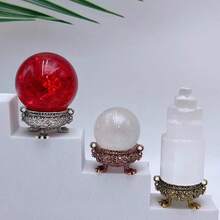 1个精美水晶展示架，金属底座水晶财宝碗，饰有汉字图案，适合餐桌和办公室装饰，是寓意财富和繁荣的完美礼物。 - 1PC - 查看 3