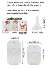 1/2/4个装可重复灌装透明喷雾瓶，防漏卸妆喷雾器，耐用PET+PP材质，旅行装细雾便携空香水喷雾瓶，用于面部保湿 - 适用于旅行、化妆、卫生、酒精和卸妆，配有小漏斗，方便灌装。 - 彩色 - 查看 11