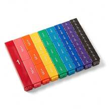 ETA hand2mind Kit de Matemáticas para el aula, fracciones, arco iris, Enlace de cubos,40984999 - Marrón Mocha - Ver 6