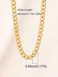 100厘米不锈钢侧链项链，简约18K镀金项链，男女皆宜 - 項鍊 - 查看 15