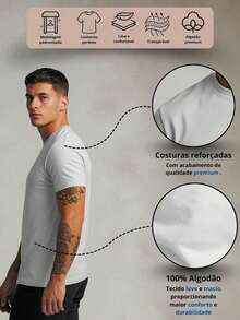 Brazil World Cup Flag Unisex T-Shirt, Basic Casual Style, 100% Cotton - 白色 - 查看 5
