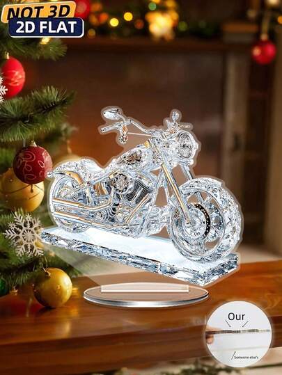 2D Acrylic Motorcycle Desktop Decor - Home Decoration, Room Ornament, Perfect Holiday Gift, Valentine's Day Gift, Party Decoration, Birthday Decoration, Creative Gift For Women