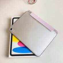 Ốp bảo vệ có chức năng từ tính giúp bật/tắt màn hình, tương thích với iPad, mặt lưng acrylic trong suốt màu hồng siêu mỏng, chống trầy xước và mài mòn, chức năng từ tính thông minh giúp bật/tắt màn hình, tương thích với tất cả các dòng iPad Pro/Air/thế hệ thứ 9/10. - Hồng - Xem 3