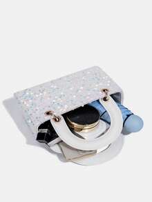 1pc Women's New Fashion Sequin Elegant Handbag, High-End Shoulder Crossbody Bag, Chain Bag, Coin Purse, Wallet, Mother-Daughter Matching Bag, Clutch, Evening Bag, Suitable For Daily Use, Party, Travel, Ideal Gift - Multicolor - View 11