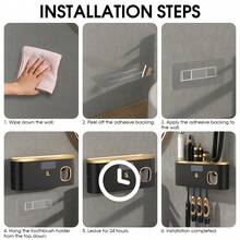 1pc Toothbrush Disinfection Stand And Drying Rack, 400mAh/Type-C Interface, Easy To Install, Suitable For Drying And Disinfecting Toothbrush And Cup, Essential Bathroom Item - Multicolor - View 7