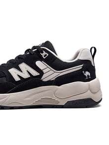 CAMEL CROWN 男士户外休闲鞋，百款复古经典低帮增高休闲鞋 - 黑白 - 查看 3