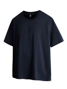 4pcs/Set Plus Size Solid Color Short Sleeve T-Shirts, Suitable For Spring/Summer/Autumn - Multicolor - View 5