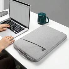 防水防震筆電保護套包，相容 11/12/13/14/15/16 吋 Air/Pro 14/16 吋及其他品牌電腦包配件，聚酯纖維收納袋附口袋，校園用品 - 淺灰色 - 查看 8