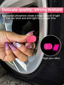 4pcs Neon Glow Tire Valve Caps - Hexagon Glow Tire Valve Caps, Glow Tire Valve Stem Caps For Motorcycle, Bike, Car, Durable ABS Plastic, Fit All Rim Sizes, Fashionable Vehicle, Bicycle, Motorcycle Accessories, Glow-In-The-Dark Function - Multicolor - View 2