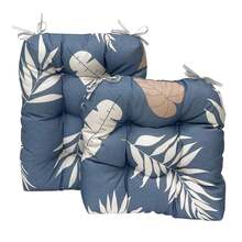 Outdoor Indoor Waterproof Seat Chair Outdoor & Indoor Waterproof Seat Chair Cushions With Ties Chair Back Cushion Recliner Seat Mat Outdoor Dining Chair Cushion For Patio Cushion Furniture - 灰色樹葉 - 查看 3