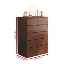 Gabinete Clásico para Dormitorio: 6 Cajones y Estructura Duradera, Almacenamiento Versátil para Hogares - Blanco - Ver 9