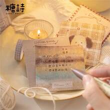 可愛迷你刺繡布貼便箋本套組 Sugarsong Handmade Studio 系列，便攜式備忘錄筆記本，學校用品 - 彩色 - 查看 4