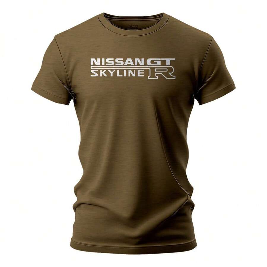 Luxury Casual T-Shirt Nissan Skyline GT-R R34 Ref: 360 - Óxido marrón - Ver 1