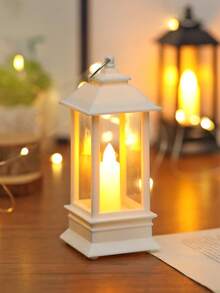 1pc Vintage Handheld LED Lantern Light (With Battery), Indoor Tabletop Decor LED Lantern, Ramadan Eid Al-Fitr Eid Al-Adha Decor Lantern, Wedding Party Holiday Camping Decor LED Lantern, Bedroom Decor Tabletop Night Light - Yellow - View 16